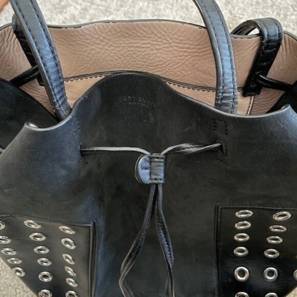 Tory Burch T-Grommet Leather Bucket Bag w Drawstring - Picture 13 of 16